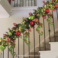 50 Diy Indoor Christmas Decorating Ideas Christmas Stairs Decorations Christmas Banister Christmas Stairs