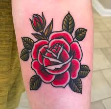 P Red Rose P Traditional Rose Tattoos Rose Tattoo Forearm Rose Tattoo Design