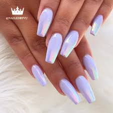 Do coffin nails need to be really long? Light Purple Lavender Coffin Nails Nail And Manicure Trends