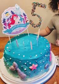 Mermaid number cake recipe for daughter