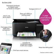 Its is my 5th printer of epson which i am using since 2012 the 3150 is also low maintenance printer.its also low coast printer. Epson Ecotank L3150 3 In 1 Printer Withepson S Integrated Ink Tank System For Cost Effective Quality Colour Printing Startszone