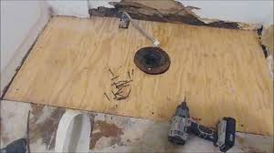 Plywood and osb are the two most common materials used for floor we are planning to lay the ditra system under tile in our bathroom. How To Repair A Rotted Floor Under The Toilet Youtube