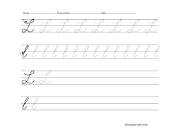 Cursive Alphabet Traceable Worksheets Uppercase Cursive