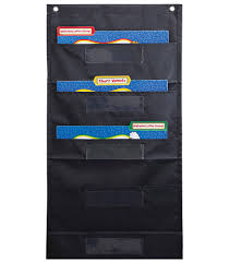 File Folder Storage Black Pocket Chart By Carson Dellosa