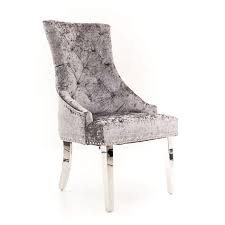 Crushed velvet dining chair w/ ring knocker high back chairs stud tufted 2/4 pcs. Fee Bler Velvet Dining Chairs With Knocker Diana Wide Hq Metallic Silver Velvet And Chrome Dining Timothy Oulton Mimi Dining Chair With Arms Faded And Degraded Melting Paisley