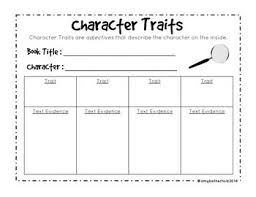 Character Traits Freebie Character Trait Worksheets Character Trait Teaching Character Traits