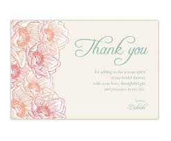 Beautiful Bridal Shower Thank You Card Thank You Card Template Bridal Shower Thank You Cards