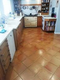 Deep Cleaning And Sealing And Old Terracotta Floor In Ampthill With Images Spanish Style Kitchen Flooring Terracotta Floor