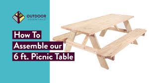 … plans for a building a diy 10 foot picnic table are perfect for outdoor areas which host large gathering at meal time. 6ft Picnic Table Installation Instructions Youtube