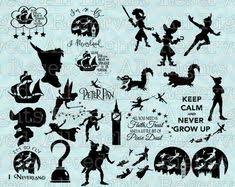 Peter Pan Svg Captain Hook Peter Pan Silhouette Tinkerbell Disney Princess Silhouettes Girl D Disney Princess Silhouette Peter Pan Silhouette Disney Cards