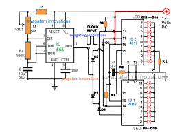 You can easily make this 4017 circuit with some basic components. Led Chaser Circuits Knight Rider Scanner Reverse Forward Cascaded Homemade Circuit Projects