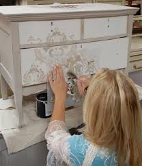 Furniture Decoupage 30 Ideas And Master Classes To Create A Shabby Chic And Provence Atmosphere My Desired Home Stencil Furniture Painted Furniture Refinishing Furniture