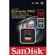 Find great deals on ebay for sandisk extreme 32 gb sdhc class 10. Sandisk 32gb 95mb S Extreme Pro Sdhc Uhs I Memory Card Mega Electronics