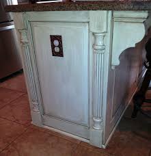 Added Panels And Faux Legs To The End Of The Island To Give A Furniture Look Love It Kitchen Redecorating Custom Kitchen Island Painted Kitchen Island