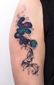 Sketchy Space Inspired Watercolor Tattoo C Tattoo Artist Robson Carvalho Tattoos Tattoo Designs Unique Tattoos