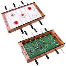 2 In 1 Indoor Outdoor Air Hockey Foosball Game Table Air Hockey Foosball Multi Game Table