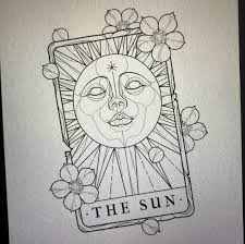Happiness, greatness, enlightenment, vitality, good health, love, fulfillment. The Sun Tarot I Still Have 15th 16th August Available At My Guest Spot With Last Chance Saloon Neotraditi The Sun Tarot Tarot Tattoo Tarot Card Tattoo