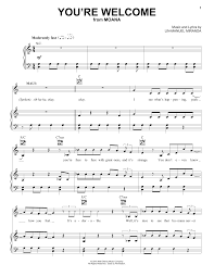 Check spelling or type a new query. Lin Manuel Miranda You Re Welcome From Moana Sheet Music Pdf Notes Chords Children Score Violin Solo Download Printable Sku 199697
