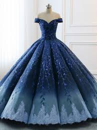 Ombre Wedding Dresses Ball Gown Floor Length Elegant Dark Navy Luxury Bridal Gown Jkw370 Evening Dresses For Weddings Princess Prom Dresses Ball Gowns