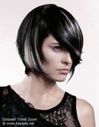 By breaking up the black hair with streaks of a lighter color, you can smoothly transition out of a solid black color in a gradual way. 56 New Ideas For Hair White Highlights Black White Hair Highlights Dark Hair With Highlights Black To Grey Ombre Hair