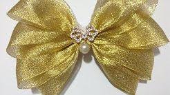Lazo Para El Cabello Dorado En Un Solo Paso Video No 527 Creacionesrosaisela Youtube Tutorial De Lazo Lazos Monos Dorados
