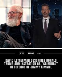 David Letterman has weighed in on the recent controversy surrounding the  indefinite cancellation of Jimmy Kimmel Live in light of his commentary on  the assassination of Charlie Kirk. More below ⬇️