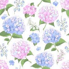 绣球花无缝背景 素材中国sccnn com art textile design illustration