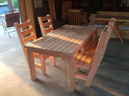 Select a set of outdoor table and chairs or mix and match individual pieces for a unique look. 2 X 4 Patio Porch Table Chair Set Plans Simple Easy Plans Etsy