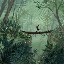 Jungle Hike By Beccastadtlander On Etsy Interior Style And Glamour Jungle Art Art Jungle Illustration