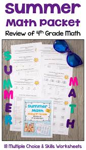 Summer Math Packet Review Of 4th Grade Math In 2020 Summer Math Packet Summer Math Math Packets