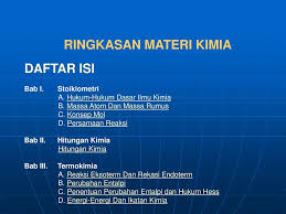 Ringkasan Materi Kimia Ppt Download