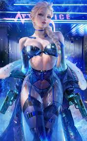 Elsa, Disney princesses, Sakimichan, girls with guns, braids, Frozen  (movie), Disney, cyberpunk, fan art, 2D, artwork, drawing, weapon, cartoon,  gun, lingerie, choker, fishnet stockings | 2500x4000 Wallpaper -  wallhaven.cc