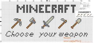 Share your software created cross stitch patterns! pattern added on february 13, 2021february 23, 2021 by michelle. Minecraft Weapons Cross Stitch Pattern Free Cross Stitch Patterns Simple Unique Alphabets Baby