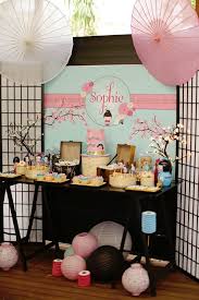 Japanese Art Tea Party 2 Love Birds Japanese Theme Parties Cherry Blossom Party Japanese Birthday
