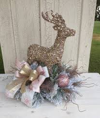 Winter Deer Centerpiece Deer Centerpiece Floral Deer Christmas Decorations Christmas Floral Christmas Decor Diy