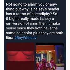 It represents the luck that she has had in both her personal and professional life. She Had That Tattoo Since 2014 I Don T Think This Is Correct Bts Theory Bts Billboard Bts Memes