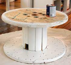 This table is not top heavy. Diy Wire Spool Coffee Table Cable Spool Furniture Wooden Spools Spool Tables