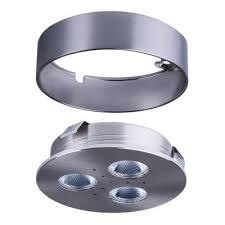 Armacost Lighting Pro Grade Dimmable Led Brushed Steel Puck Light Recessed Downlight Warm White 213311 The Home Depot