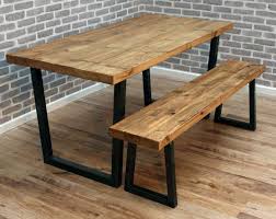 Brinkley Plank U Frame Industrial Reclaimed Sawn Wood Dining Table Metal 220 X 80 Cm 10 Seate Industrial Wood Dining Table Reclaimed Dining Table Dining Table