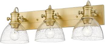 In stock at store today. Golden Lighting 3118 Ba3 Bcb Sd Hines Brushed Champagne Bronze 3 Light Bathroom Vanity Light Fixture Gol 3118 Ba3 Bcb Sd