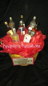 Pin By Krystle Cruz On My Kreations Valentine S Day Gift Baskets Liquor Bouquet Liquor Bottles