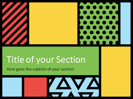 Mondrian Pop Art Template For Powerpoint And Google Slides Powerpoint Templates Art Template Abstract Template
