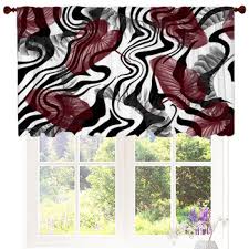 Cover a wood valance with a zebra print wallpaper and use patterned or solid colored draperies. Zebra Print Curtains Drapes Black Out Custom Sizes