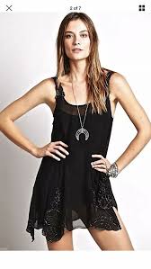 Free People Black Beaded Sheer Chiffon Hi Lo Hem Mini Tunic Dress Xsmall Nwot Ebay Mini Tunic Dress Short Dresses Casual Dresses Xsmall