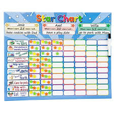 Roscoe Learning Responsibility Star Chart Customize For 1 3 Kids Magnetic Chore Reward System