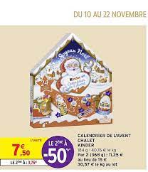 Calendriers de l'avent de bières. Offre Calendrier De L Avent Chalet Kinder Chez Intermarche