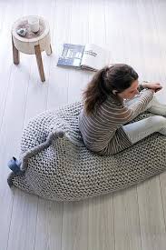 Knit Bean Bag Chair Diy Bean Bag Chair Floor Pillows Design