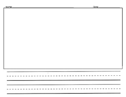 Handwriting paper with picture box. Primary Writing Paper Large Drawing Box Template By Kimberly Lumzy