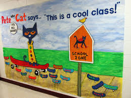 Pete The Cat Our Back To School Hall Bulletin Board Pete The Cat Pete The Cats Preschool Activities
