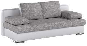 Collection Ab Schlafsofa Chicago Fk Kunstleder 200 X 95 Cm Weiss Mit Strukturstoff Grau Amazon De Kuche Haushalt Schlafsofa Sofa Kunstleder